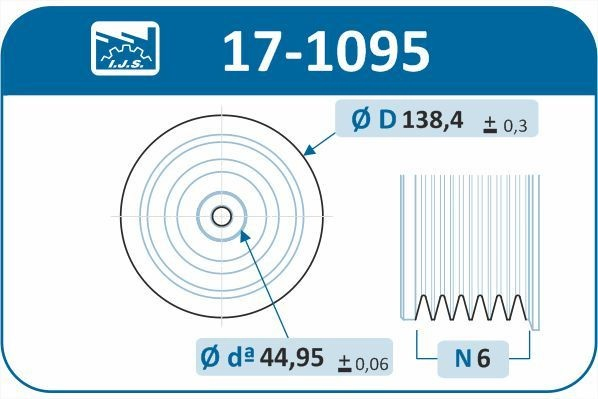 Шкив коленвала (демпфер) IJS Group 171095 цена, от 54.14 USD